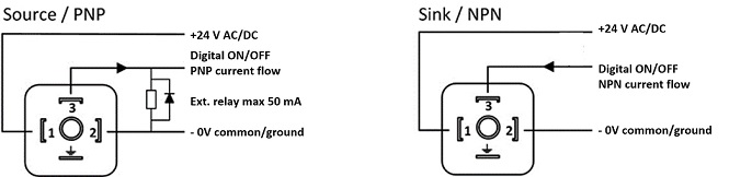 diagram connection switch HB Products NPN/PNP