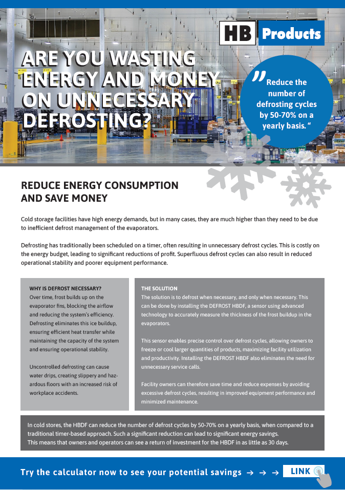 Defrost - Reduce Energy Consumption & Save Money